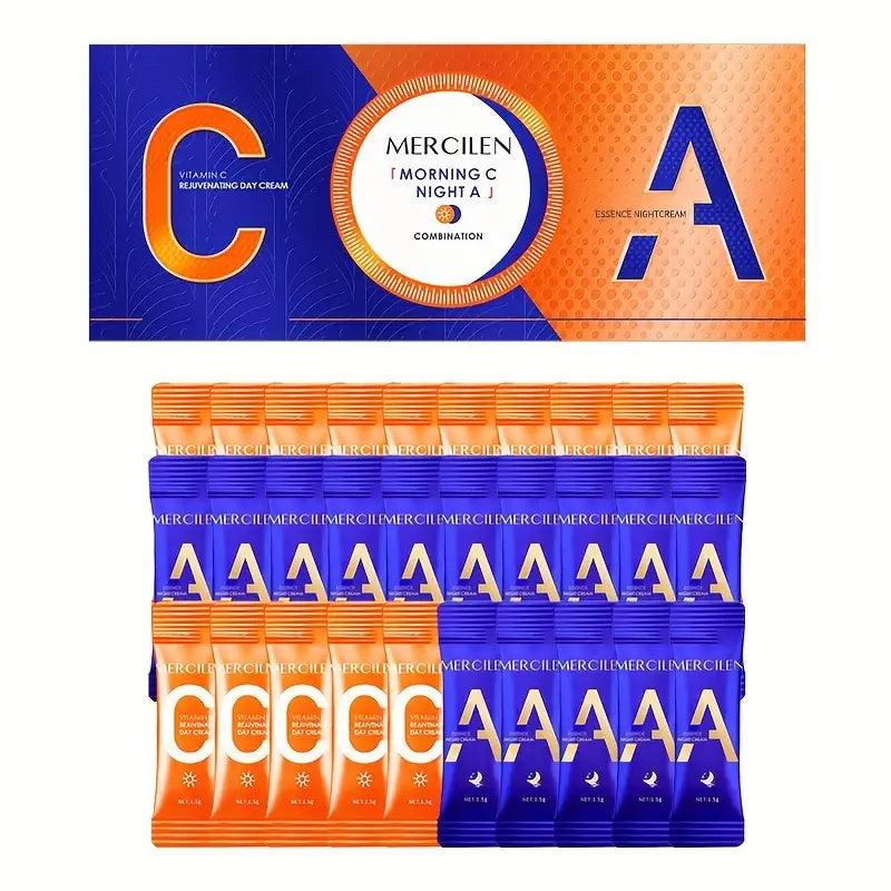 Veido kremas dieninis / naktinis vitaminas C+ vitaminas A, 2x1,5 g