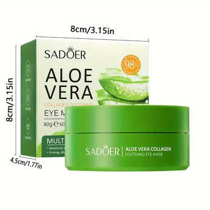 Alavijo Drėkinanti Paakių Kaukė su Kolagenu Stangrinanti ALOE VERA, 60 vnt