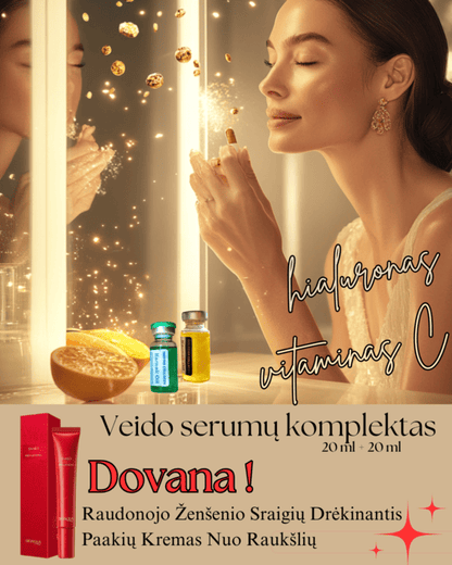 serumas su vitaminu c ir dovana paakių kremas