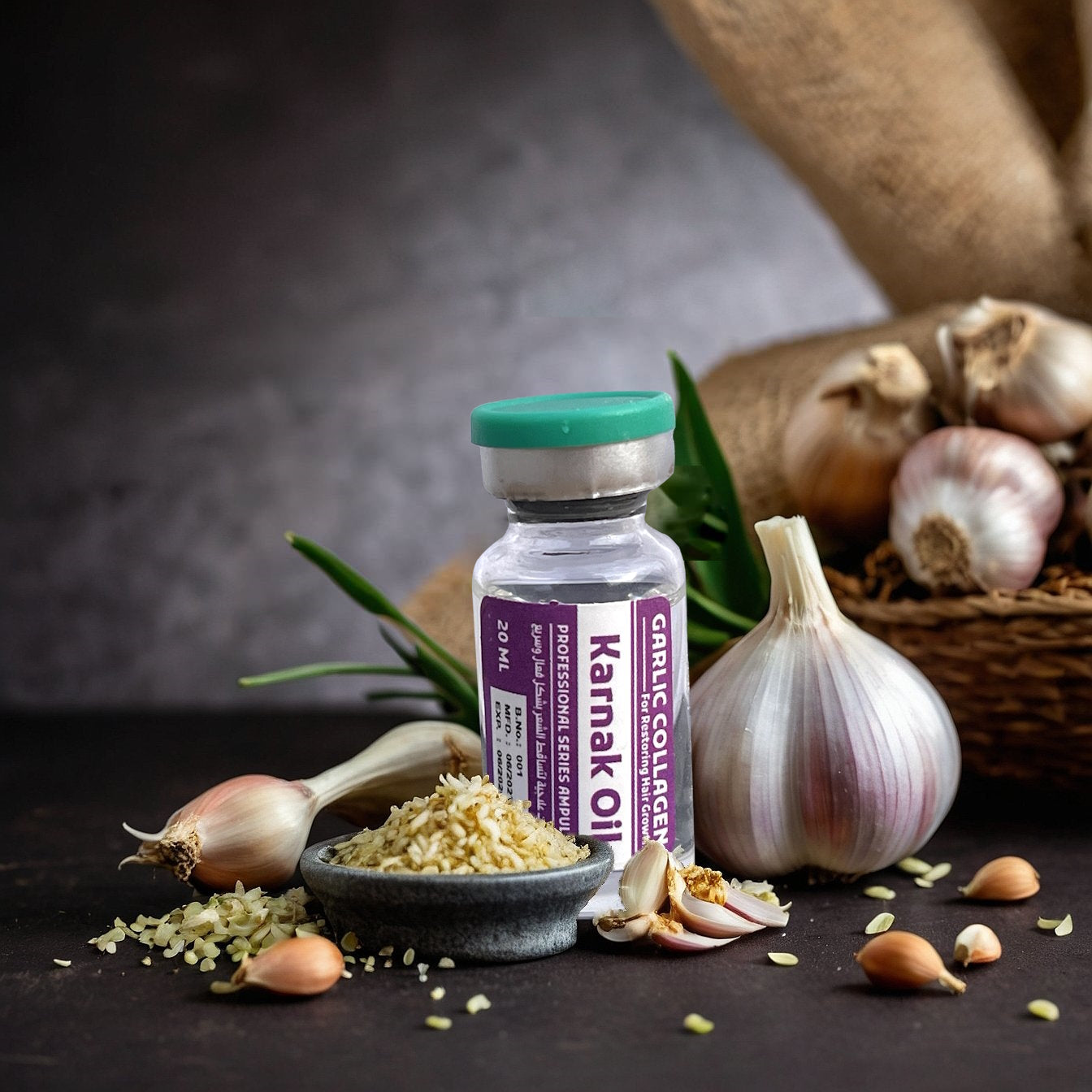 Kolageno serumas spindintiems plaukams "Garlic Collagen"  !!!